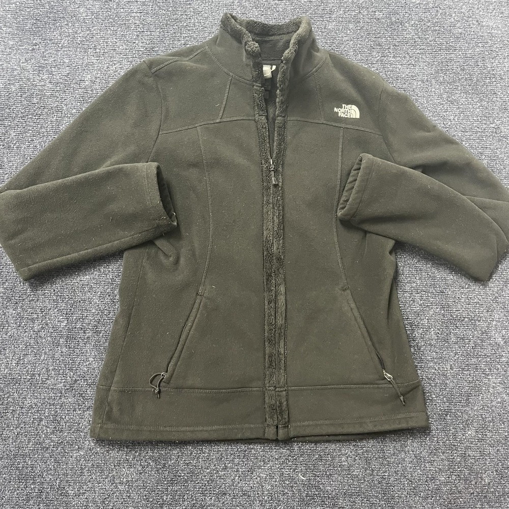 The North Face Jacket Womens Medium Black Full Zip Fleece Outdoor Coat